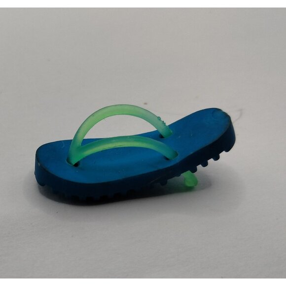 Miniature Blue Green Flip Flop Charm Craft - Picture 3 of 4